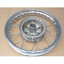 WHEEL COMPLETE REAR - JAWA 250/353, 350/354 -  1,85-16"  - (STAINLESS STEEL WIRES)